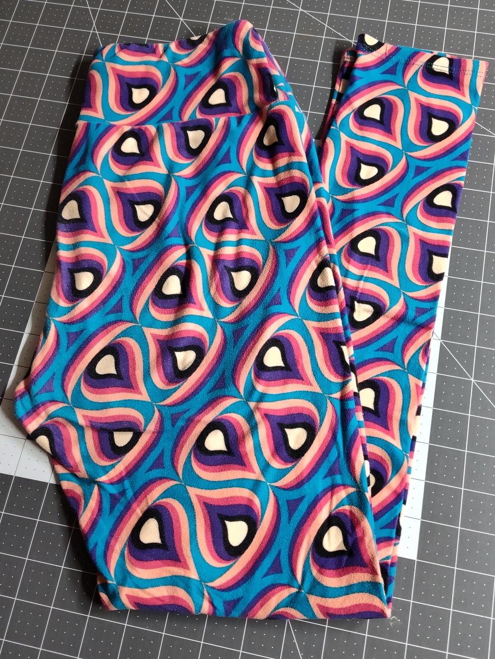 Kids Patterned Blue & Pink Leggings